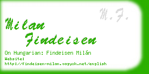 milan findeisen business card